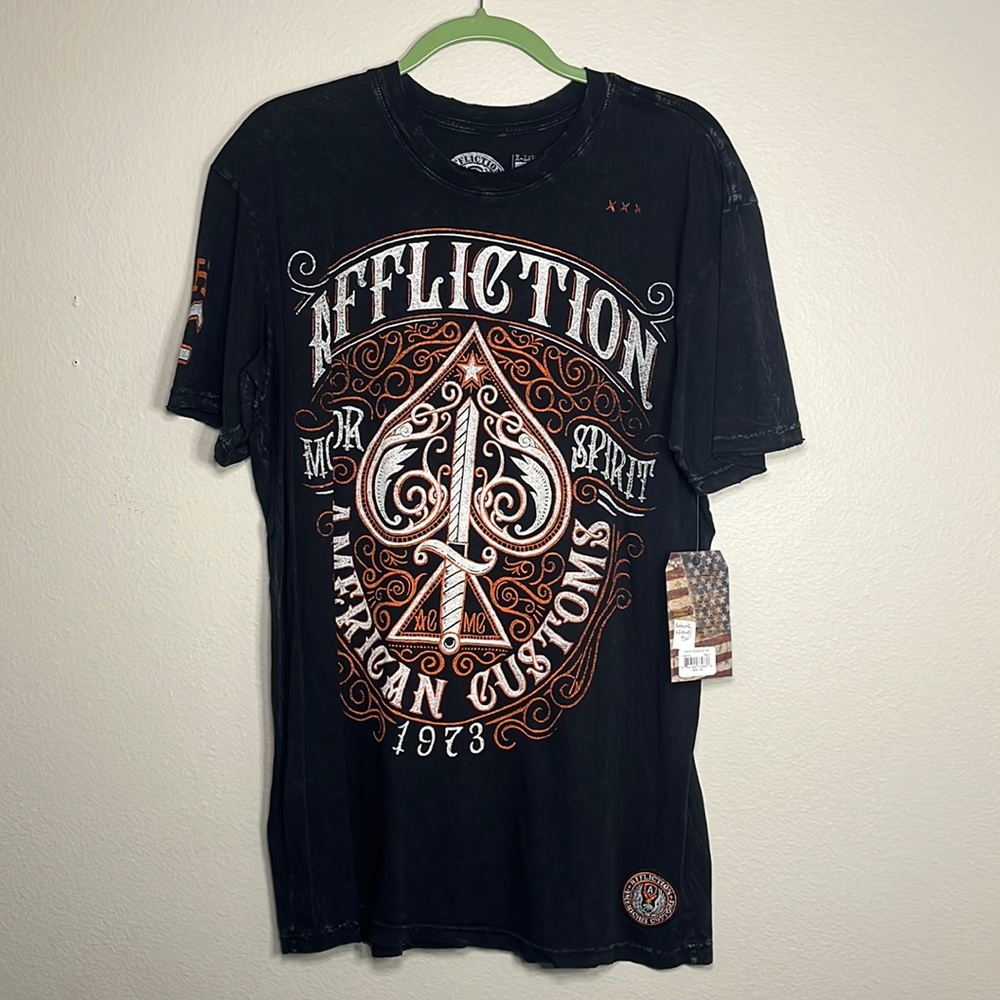 NWT Affliction Death Spade t-shirt
